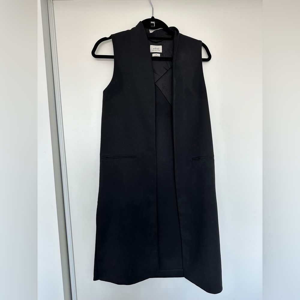 Wilfred longer black vest - size XS